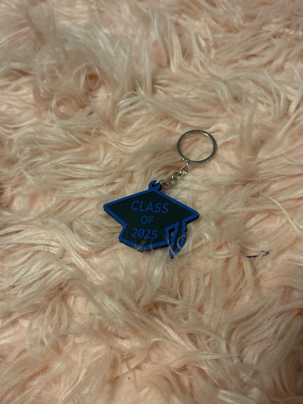 Class of 2025 Blue Graduation Cap Keychain - Kids Accessories